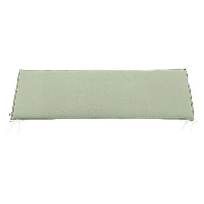 Doppler Bankauflage Life - 4er-Sitzbank, L x B x H: 180 x 45 x 4 cm, Polyester, Mint - Hellgrünes rechteckiges Kissen mit Bändern an den Ecken.