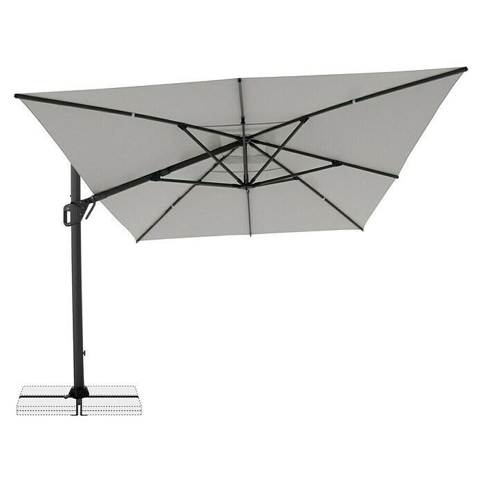 Doppler Ampelschirm Life (Hellgrau, Bespannungsmaß (L x B): 300 x 400 cm) | BAUHAUS