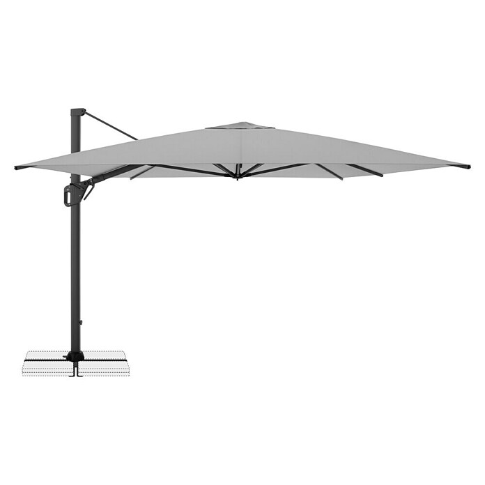 Doppler Ampelschirm Life (Hellgrau, Bespannungsmaß (L x B): 300 x 400 cm) | BAUHAUS