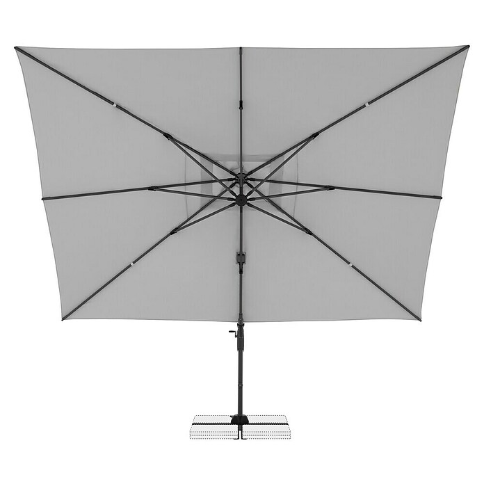Doppler Ampelschirm Life (Hellgrau, Bespannungsmaß (L x B): 300 x 400 cm) | BAUHAUS