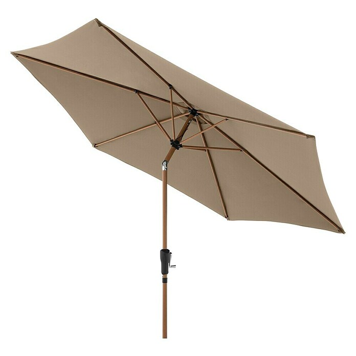 Doppler Balkonschirm rund Life Lift (Greige, Durchmesser Bespannung: 305 cm) | BAUHAUS