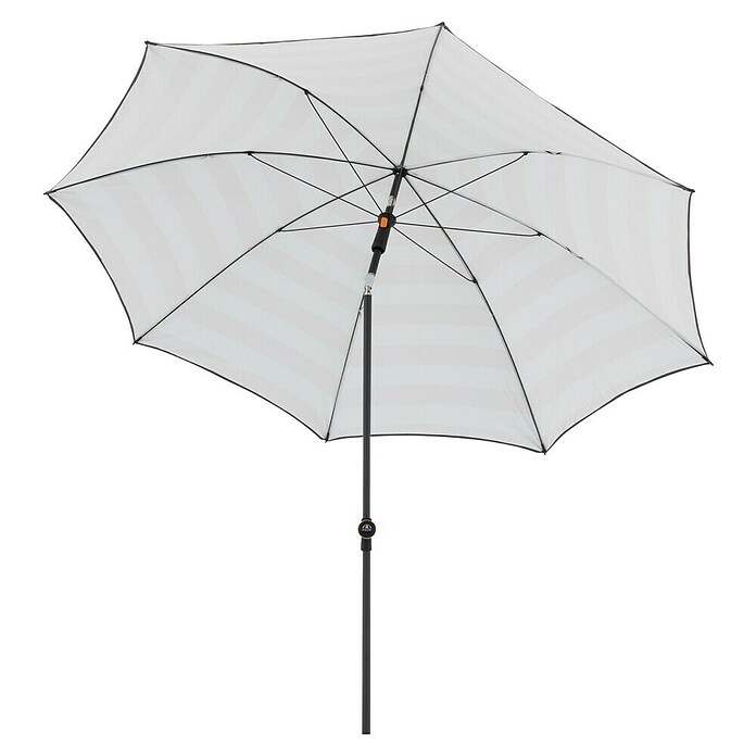 Doppler Balkonschirm rund myZone (Anthrazit gestreift, Durchmesser Bespannung: 200 cm) | BAUHAUS