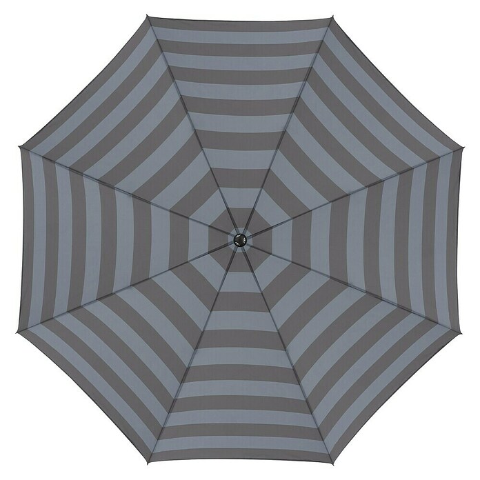 Doppler Balkonschirm rund myZone (Anthrazit gestreift, Durchmesser Bespannung: 200 cm) | BAUHAUS