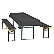 Doppler Bierbankauflagen-Set (Passend für: Bierzeltgarnituren, Mit Tischtuch 260 x 80 cm, 3 -tlg., Anthrazit) | BAUHAUS