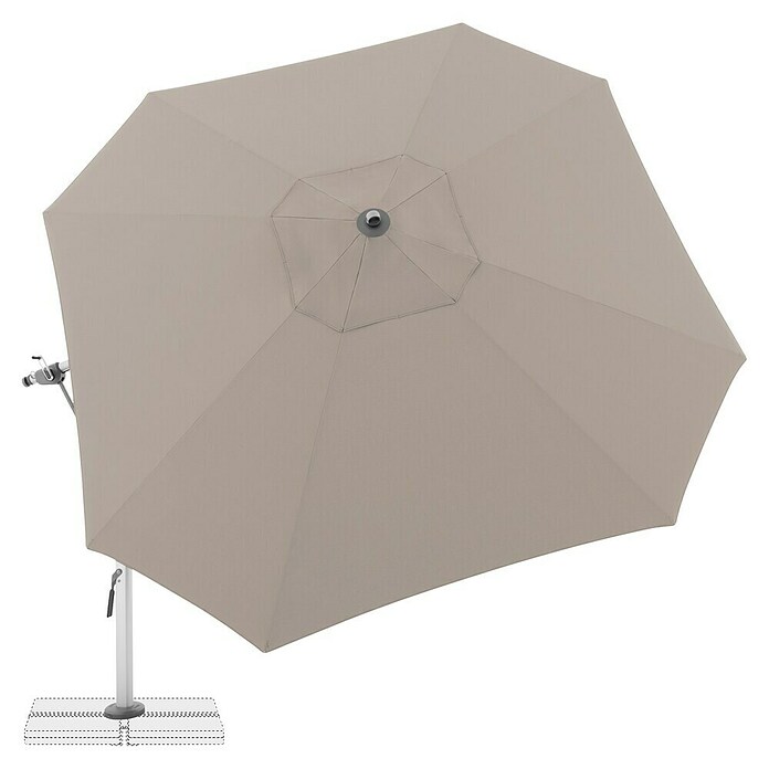 Doppler Expert Ampelschirm Expert 400 Side (Sand, Durchmesser Bespannung: 400 cm) | BAUHAUS