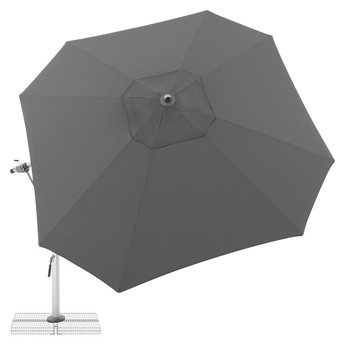 Doppler Expert Ampelschirm Expert 400 Side (Sand, Durchmesser Bespannung: 400 cm) | BAUHAUS