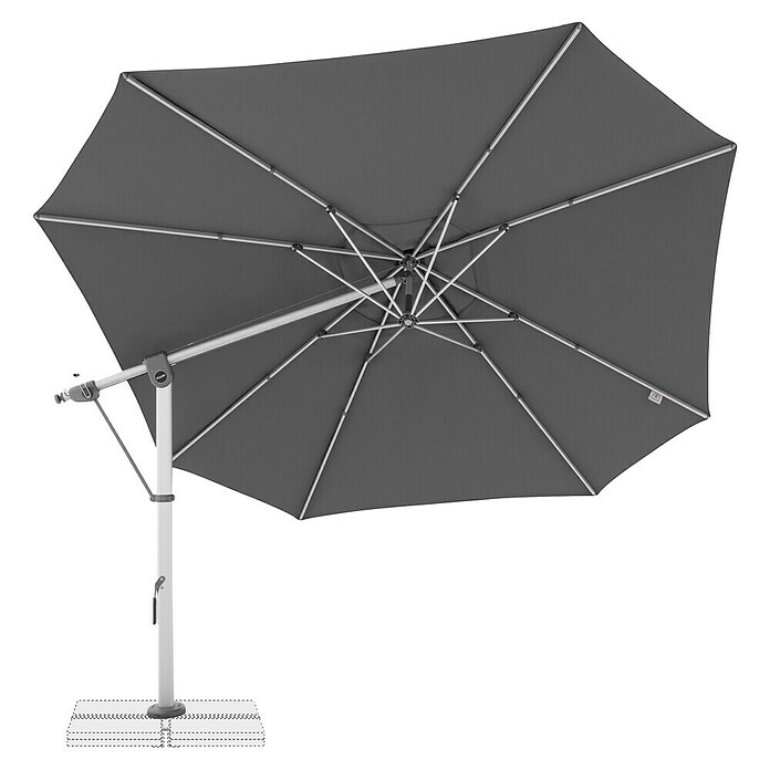 Doppler Expert Ampelschirm Expert 400 Side (Sand, Durchmesser Bespannung: 400 cm) | BAUHAUS