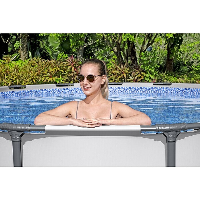 Bestway Montažni bazen Steel Pro Max  (Ø x V: 4,57 x 122 cm, Siva, 16.015 l) | Bazeni z okvirjem | Montažni bazeni | Vrtni bazeni | Bazeni | Vrt in prosti čas | Izdelki | BAUHAUS
