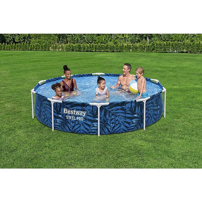 Bestway Bazen sa čeličnim okvirom Steel Pro  (Ø x V: 305 x 66 cm, Plava, 4.062 l) | BAUHAUS