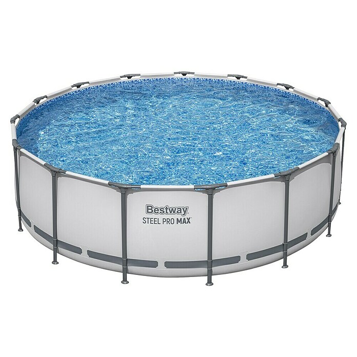 Bestway Montažni bazen Steel Pro Max  (Ø x V: 4,57 x 122 cm, Siva, 16.015 l) | Bazeni z okvirjem | Montažni bazeni | Vrtni bazeni | Bazeni | Vrt in prosti čas | Izdelki | BAUHAUS