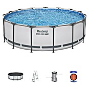 Bestway Montažni bazen Steel Pro Max  (Ø x V: 4,57 x 122 cm, Siva, 16.015 l) | Bazeni z okvirjem | Montažni bazeni | Vrtni bazeni | Bazeni | Vrt in prosti čas | Izdelki | BAUHAUS