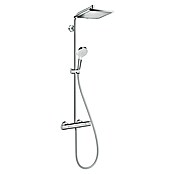 Hansgrohe Crometta Überkopfbrausen-Set E 240 (Mit Thermostatarmatur, Lochabstand: 103,4 cm, Anzahl Funktionen: 2, Chrom)