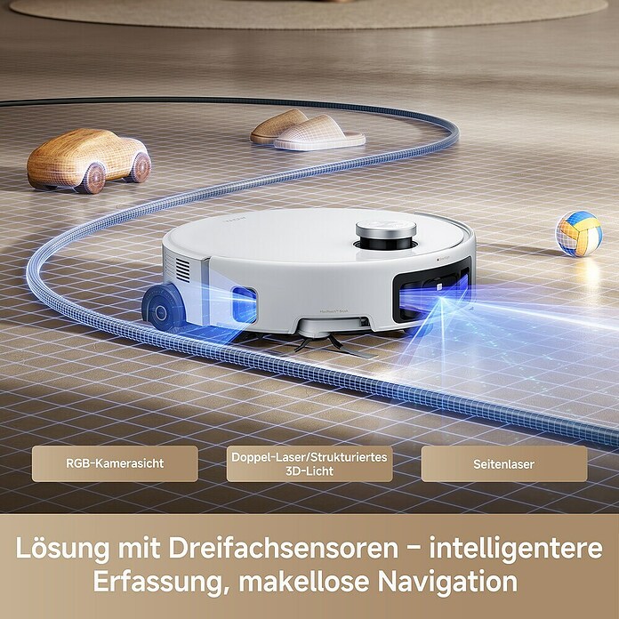Mova Robot aspirador con mopa Z60 Ultra Roller Standalone (Potencia de aspiración: 26.000 Pa, Duración de la batería: 220 min, Capacidad del robot: 210 ml) | BAUHAUS