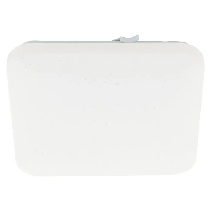 Eglo LED-Wand- & Deckenleuchte Frania-S - 17,3 W, L x B x H: 33 x 33 x 7 cm, Weiß, Warmweiß - Weißer Vorratsbehälter aus Kunststoff mit grauem Deckel, ideal für die Aufbewahrung von Lebensmitteln im Kühlschrank oder in der Speisekammer.