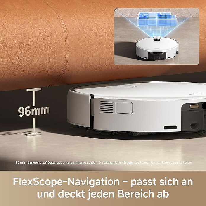 Mova Robot aspirador con mopa Z60 Ultra Roller Standalone (Potencia de aspiración: 26.000 Pa, Duración de la batería: 220 min, Capacidad del robot: 210 ml) | BAUHAUS