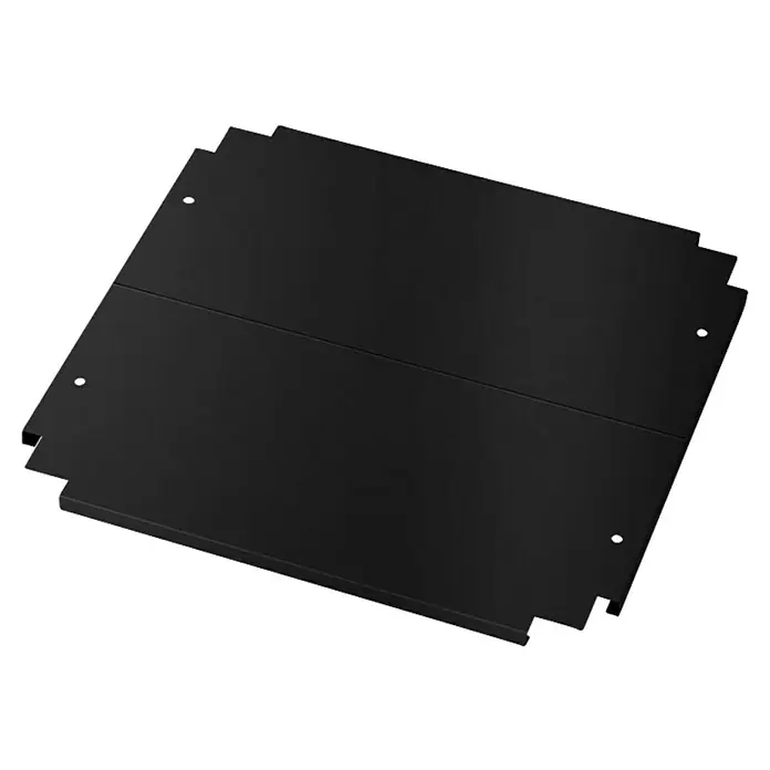 Metzler Zwischenboden - Passend für: Metzler Hochbeete (50 x 50 x 50 cm) - Schwarze Metallplatte mit seitlichen Aussparungen und Befestigungslöchern.