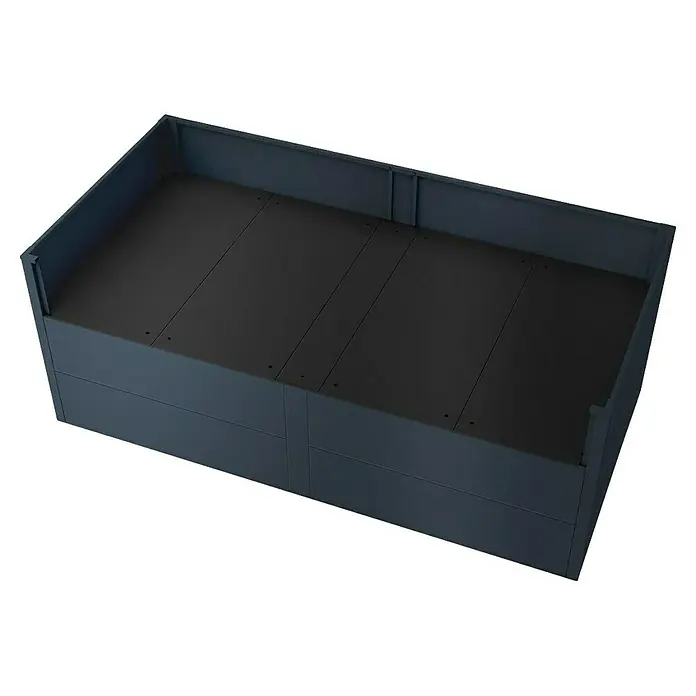 Metzler Zwischenboden - Passend für: Metzler Hochbeete (206 x 75 x 77 cm) - Dunkelgraues Hochbeet aus Metall mit inneren Stützplatten.