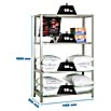 Simonrack Simonclassic Estantería metálica Comfort Superplus (Al x An x Pr: 150 x 110 x 30 cm, Capacidad de carga por balda: 90 kg, Número de baldas: 4 ud., Atornillado, Gris) | BAUHAUS