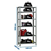 Simonrack Simonclassic Estantería metálica Advantage Superplus (Al x An x Pr: 200 x 110 x 40 cm, Capacidad de carga por balda: 75 kg, Número de baldas: 6 ud., Atornillado, Galvanizado) | BAUHAUS