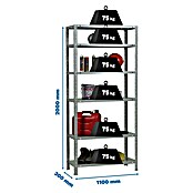 Simonrack Simonclassic Estantería metálica Advantage Superplus (Al x An x Pr: 200 x 110 x 30 cm, Capacidad de carga por balda: 75 kg, Número de baldas: 6 ud., Atornillado, Galvanizado) | BAUHAUS