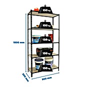 Simonrack Maderclick Estantería metálica (Al x An x Pr: 180 x 90 x 30 cm, Capacidad de carga por balda: 150 kg, Número de baldas: 5 ud., Inserción, Antracita) | BAUHAUS