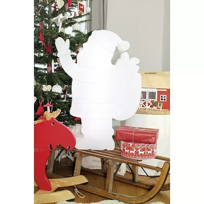 8 Seasons Design Shining LED-Weihnachtsleuchte Santa - 6 W, Weiß, L x B x H: 20 x 58 x 78 cm - Stimmungsaufnahme