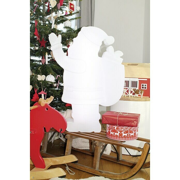 8 Seasons Design Shining LED-Weihnachtsleuchte Santa6 W, Weiß, L x B x H: 20 x 58 x 78 cm Mood Shot