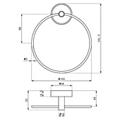 Toallero de anilla Fusión (Ancho: 16,5 cm, Cromo, Brillante) | BAUHAUS