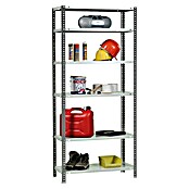 Simonrack Simonclassic Estantería metálica Comfort Plus (Al x An x Pr: 200 x 100 x 50 cm, Capacidad de carga por balda: 100 kg, Número de baldas: 6 ud., Atornillado, Antracita/Blanco) | BAUHAUS