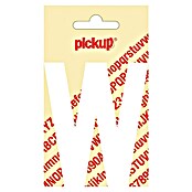 Pickup Sticker (Motief: W, Wit, Hoogte: 90 mm)