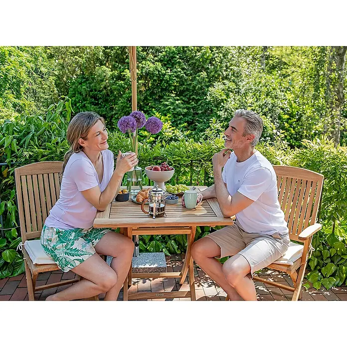 Kai Wiechmann Gartenstuhl - Naturbelassen, Teakholz, Klappbar
