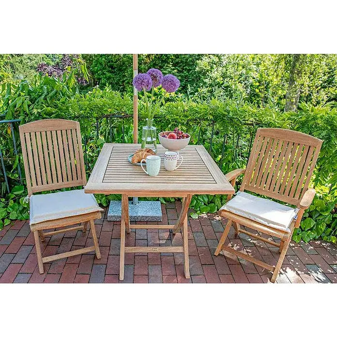 Kai Wiechmann Gartenstuhl - Naturbelassen, Teakholz, Klappbar