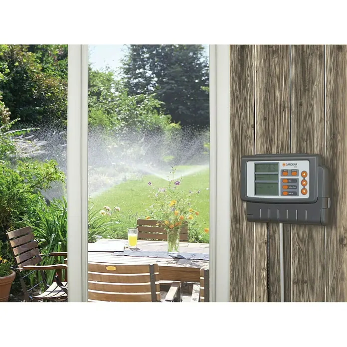 Gardena Sprinklersystem Bewässerungssteuerung Mehrkanalsteuerung - Bewässerungsdauer: 1 min - 4 h - Das Gardena Bewässerungssteuerungssystem sorgt für eine automatische und effiziente Gartenbewässerung.