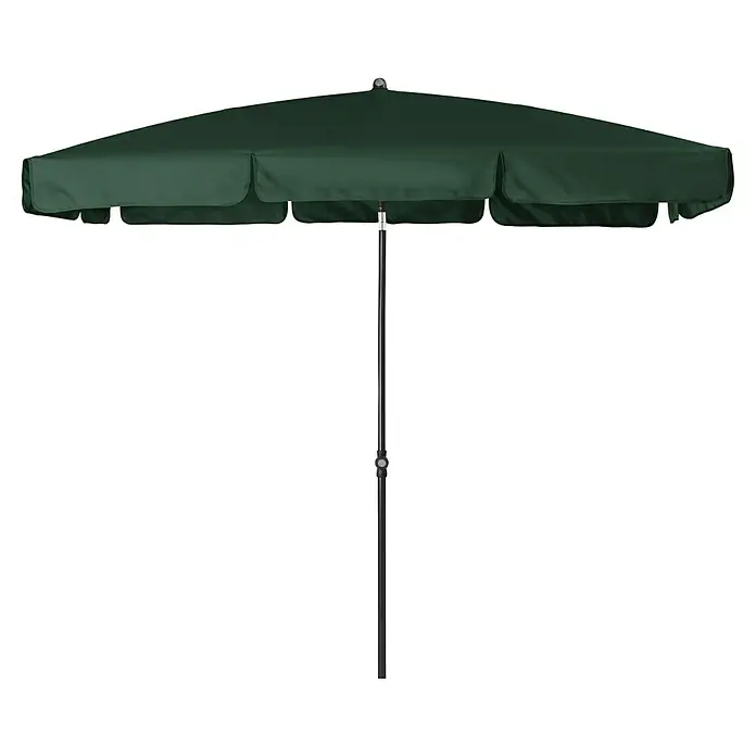 Doppler Sunline Balkonschirm Waterproof Neo - Dunkelgrün, Bespannungsmaß (L x B): 120 x 225 cm - Dunkelgrüner Sonnenschirm mit schwarzem Stiel.