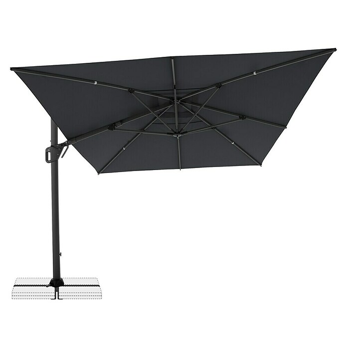 Doppler Ampelschirm Life Side (Anthrazit, Bespannungsmaß (L x B): 300 x 400 cm) | BAUHAUS
