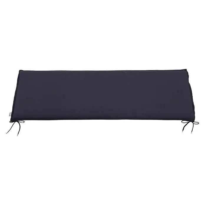 Doppler Bankauflage Life - 4er-Sitzbank, L x B x H: 180 x 45 x 4 cm, Polyester, Anthrazit - Anthrazitfarbenes rechteckiges Kissen mit Befestigungsbändern.