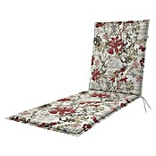 Doppler Liegenauflage Living Floral (Rollliege, L x B x H: 195 x 60 x 6 cm, Kunststoff, Baumwolle, Beige/Weinrot) | BAUHAUS