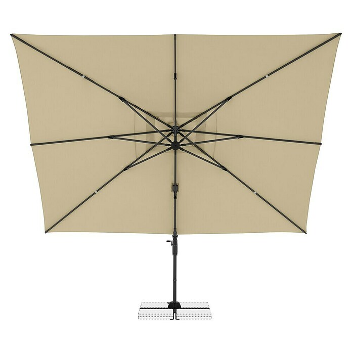 Doppler Ampelschirm Life (Sand, Bespannungsmaß (L x B): 300 x 400 cm) | BAUHAUS
