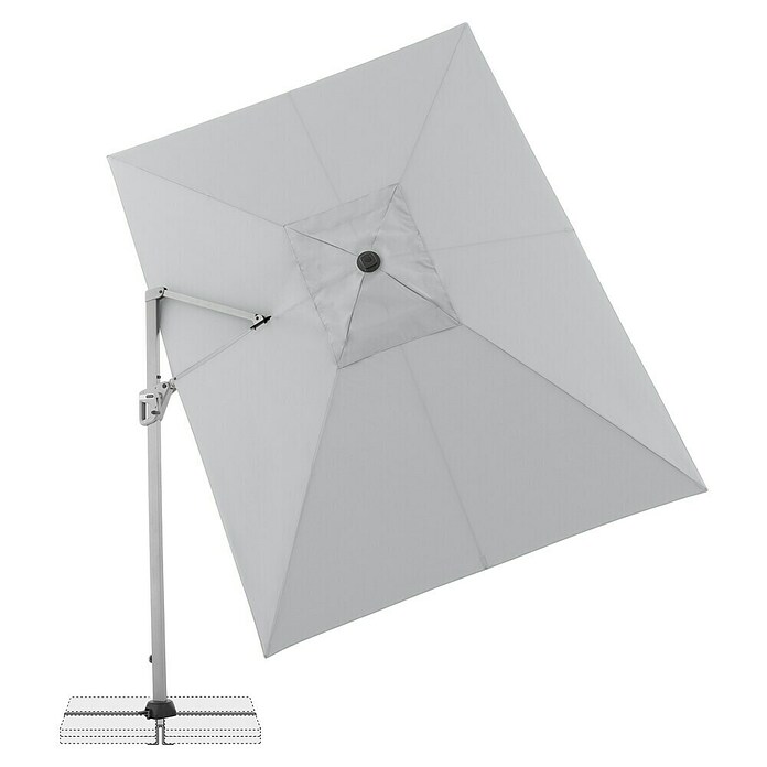 Doppler Ampelschirm Active Neo Side (Hellgrau, Bespannungsmaß (L x B): 260 x 350 cm) | BAUHAUS