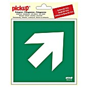 Pickup Sticker (Motief: Aanwijzings-pijl, 15 x 15 cm, Groen/Wit)