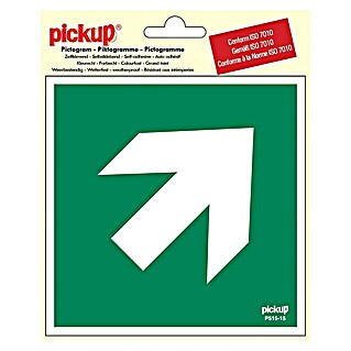 Pickup Sticker (Motief: Aanwijzings-pijl, l x b: 15 x 15 cm, Groen/Wit)