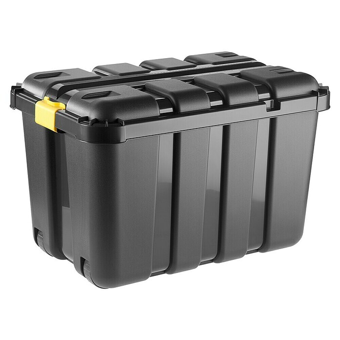 Aufbewahrungsbox (L x B x H: 79 x 52 x 52 cm, Kunststoff, Schwarz)