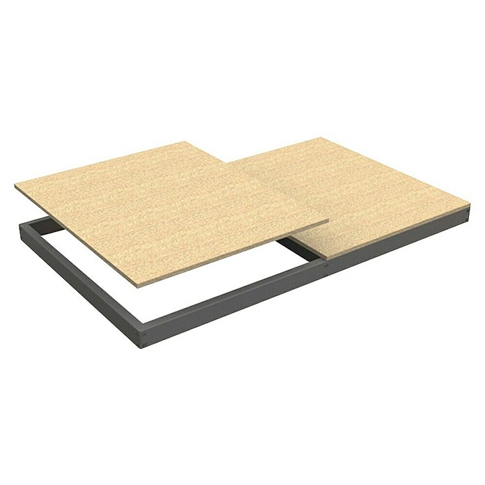 Simonrack Simonforte Estante adicional Chipboard (Al x An x Pr: 7,7 x 180 x 75 cm, Gris/Madera, Capacidad de carga por balda: 600 kg) | BAUHAUS