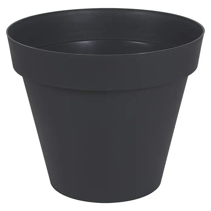 Pflanztopf Toscana - Außenmaß (Ø x H): 79 x 66 cm, Kunststoff, Anthrazit - Dunkelgrauer runder Pflanztopf aus Kunststoff.