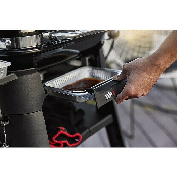 Weber Barbacoa eléctrica Lumin Compact con mesa (Superficie de la parrilla (An x Pr): 43 x 28 cm, 2.200 W, Barbacoa de pie) | BAUHAUS