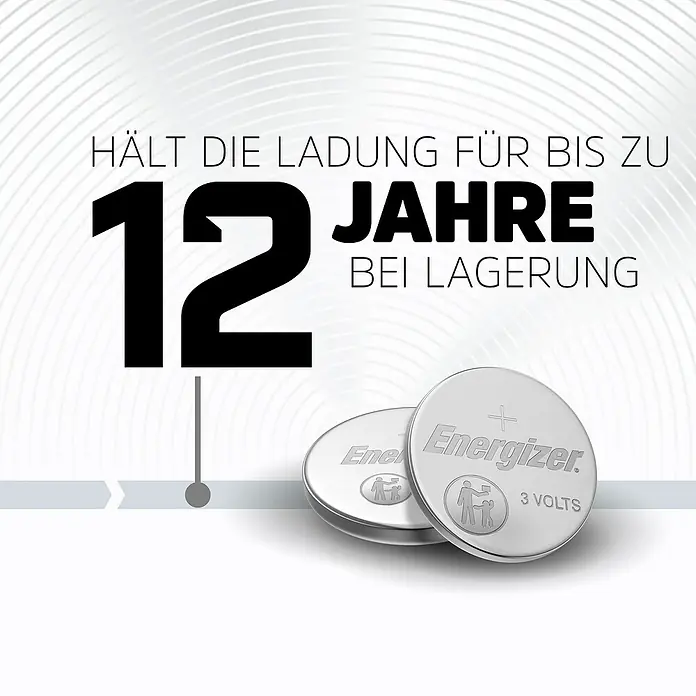 Energizer Knopfzelle Ultimate Lithium CR 2032 - CR2032, 3 V, 4 Stk. - Zwei silberne Energizer 3V Knopfzellen, die bis zu 12 Jahre Ladung bei Lagerung versprechen.