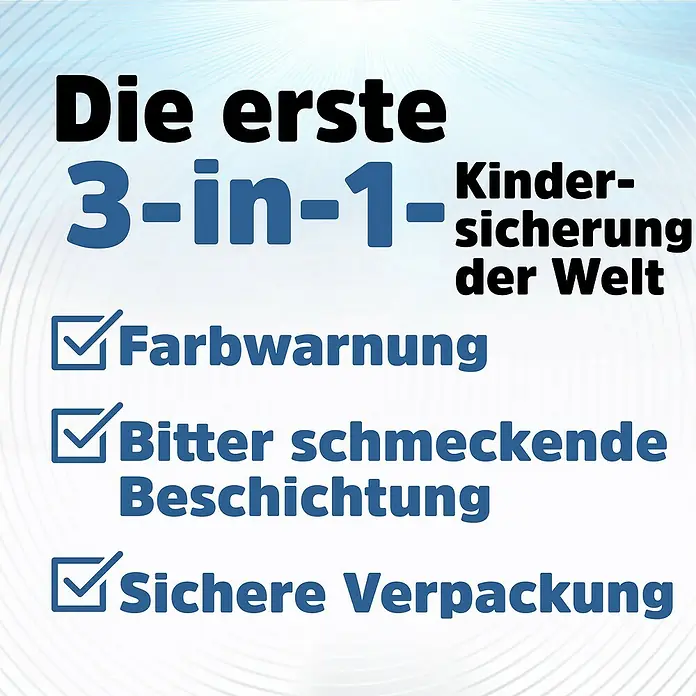 Energizer Knopfzelle Ultimate Lithium CR 2032 - CR2032, 3 V, 4 Stk. - Grafik: Erste 3-in-1 Kindersicherung mit Farbwarnung, bitterer Beschichtung & sicherer Verpackung.