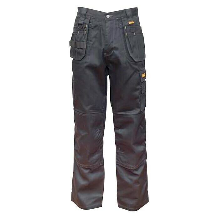 Dewalt Pantalones de trabajo Thurlston (50, Negro, 65% poliéster, 32% algodón y 3% elastán)