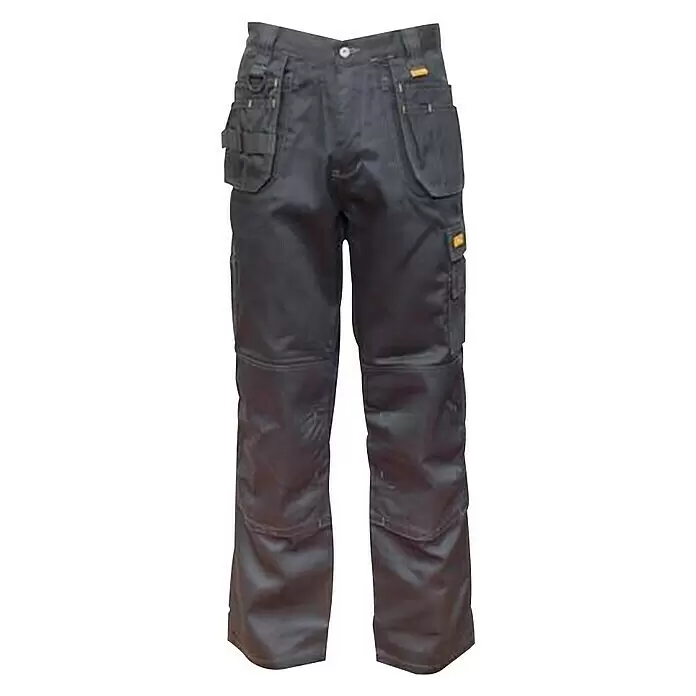 DeWalt Pantalones de trabajo Thurlston - 50, Negro - Pantalones de trabajo gris oscuro con múltiples bolsillos utilitarios y rodillas reforzadas.