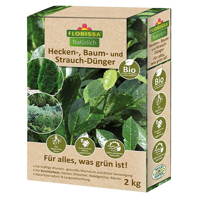 Florissa Bio-Langzeitdünger Hecken, Sträucher und Bäume (2 kg) | BAUHAUS